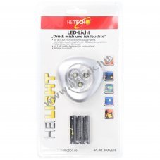 LED-l�mpa, mindegyikben 3 LED-del, mini LED-l�mpa, egyszer� r�gz�t�s, elemekkel egy�tt