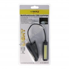 Olvas�l�mpa extra f�nyes COB-LED 3W dimmerrel Micro-USB 3xAAA (mikro) elemmel �llv�nnyal csipesz