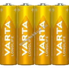 Varta Longlife AA Mignon ceruza LR06 1,5V 4db/csomag hagyom�nyos elem alk�li