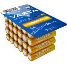 Varta Longlife AA Mignon ceruza LR06 1,5V 24db/csomag hagyom�nyos elem alk�li