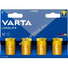 Varta alk�li elem C (b�bi m�ret) 1.5V 4db/csomag