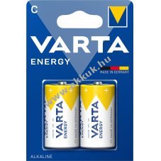 Varta Energy C (b�bi m�ret) LR14 elem 1.5V 2db/csomag hagyom�nyos elem alk�li