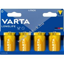 Varta alk�li elem D (b�bi m�ret) 1.5V 4db/csomag