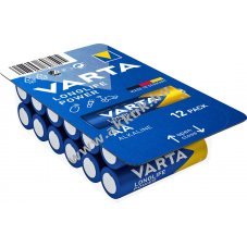 Varta Longlife Power AA Mignon ceruza LR06 1.5V 12db/csomag hagyom�nyos elem alk�li
