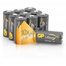 GP CR123A 3V 1400mAh l�tium elem 10db/csomag
