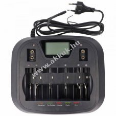 Heitech Ultimate 8 univerz�lis gyors asztali t�lt� egyenk�nti csatornafel�gyelet akku n�lk�l