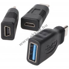 Adapter 3db/csomag Micro-USB Mini-USB USB-C csatlakoz�