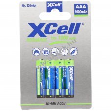 XCell DECT telefon AAA (mikro) akku 1000mAh 4db/csomag