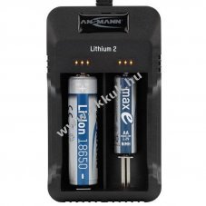 Ansmann Lithium 2 akku t�lt� 1-2x Li-Ion 3,6V/3,7V, NiMH AA/AAA LED fekete
