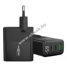 Ansmann USB t�lt� kijelz�vel HC365PD 2x USB-C 1x USB-A 65W GaN