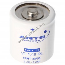 Helyettes�t� akku Saft VRE 1/2 D 1,2V 2400mAh modell�p�t� NiCd