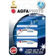 Agfaphoto alk�li elem C (b�bi m�ret) 1.5V 2db/csomag