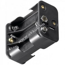 6 db AA Mignon ceruza LR6 elemtart� nyom�gombos csatlakoz�val (9V-blokk t�pus�)