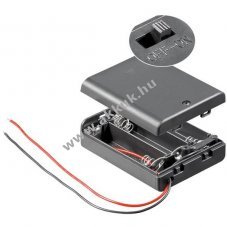 Elemtart� 3x AA Mignon ceruza LR6 4,5V k�bellel �s csatlakoz�val