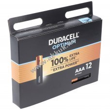 Duracell Optimum AAA (mikroelem) alk�li 1.5V 12db/csomag