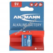 Ansmann 9V Block E 6LR61 1db/csomag hagyom�nyos elem alk�li