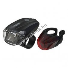 Ansmann Bikelight Combo ker�kp�rl�mpa szett LED els� �s h�ts� l�mpa StVO �jrat�lthet� Li-Ion