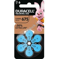 Duracell Zinc Air 675 1.4V 6db/csomag hall�k�sz�l�k elem