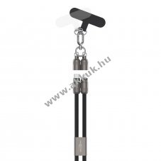 Ansmann nyakp�nt-t�lt�k�bel USB-C - Lightning 1,2m 27W fekete okostelefon �s tablet 2db r�gz�t�lap