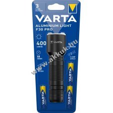 Varta LED zsebl�mpa alum�nium 400lm 3x AAA alk�li 3db/csomag