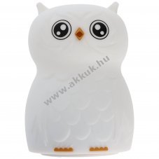 Ansmann LED �jjeli f�ny Bagoly Finn szilikon �jrat�lthet� 3,7V 50mAh USB-k�bellel