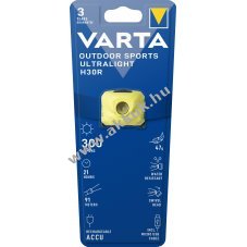 Varta LED fejl�mpa Outdoor Ultralight H30R lime 300lm