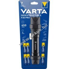 Varta LED zsebl�mpa Indestructible F30 Pro 650lm 6db AA alk�li elem csomag