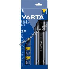 Varta LED zsebl�mpa Night Cutter F40 1000lm 6db alk�li AA csomag