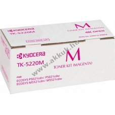 Eredeti Kyocera l�zertoner TK-5220M magenta 1200 oldal nyomtat�