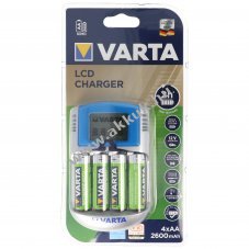 Varta 57070 LCD t�lt� 4x AA Mignon ceruza 2500mAh akkumul�torral NiMH