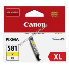 Eredeti Canon tintapatron CLI-581Y XL 8,3ml s�rga nyomtat�