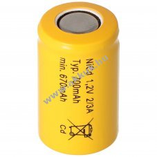 Helyettes�t� akku Cadnica 2/3A lapos tetej� forrf�l n�lk�l 1,2V 700mAh borotva �s fogkefe NiCd