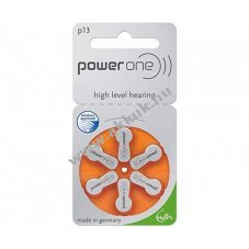 Power one 13 hall�k�sz�l�k elem 1.4V 6db/csomag Zinc Air