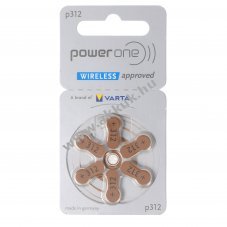 Power one Zinc Air 312 hall�k�sz�l�k elem 1,45V 6db/csomag