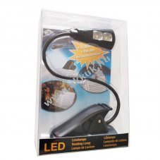 WEDO mobil olvas�l�mpa �s kottal�mpa 2 LED-es cs�ptet� fekete