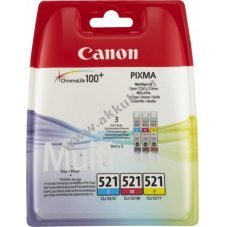 Eredeti Canon nyomtat� tinta multipack CLI-521C/521M/521Y