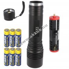 18W Zoom LED zsebl�mpa 6x AA alk�li elemmel