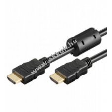 Standard HDMI with Ethernet k�bel 15,0m 7,3mm AWG26 aranyozott csatlakoz� ferritmaggal