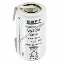 Helyettes�t� akku Saft 321129 D (Mono) 1,2V 4000-4250mAh 1db/csomag U-form forrf�l ipari NiCd