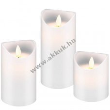 3db/csomag LED val�di viaszgyerty�k mozg� l�nghat�s meleg feh�r id�z�t� elemekkel