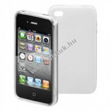 Szilikon tok mobiltelefon Apple iPhone 4 feh�r