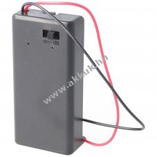 9V blokk elemtart� be- �s kikapcsol�val k�bellel fekete