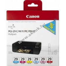 Eredeti Canon tintapatron multipack PGI-29C/M/Y/PC/PM/R nyomtat�