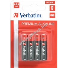 Verbatim alk�li mikro elem AAA LR03 1.5V 8db/csomag