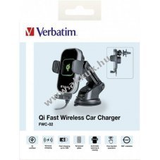 Verbatim FWC-02 gyors vezet�k n�lk�li aut�s 9V/12V Qi USB A-C 1m fekete t�lt�