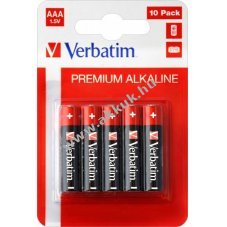 Verbatim alk�li mikro elem AAA LR03 1.5V 10db/csomag