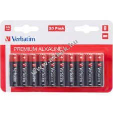 Verbatim alk�li elem AA LR06 1.5V 20db/csomag