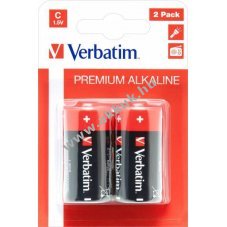 Verbatim C (b�bi m�ret) LR14 1.5V 2db/csomag hagyom�nyos elem alk�li