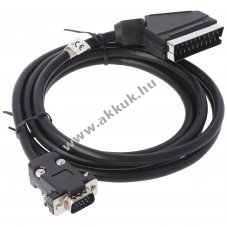 Audio-Video k�bel 2,0m Scart csatlakoz� 15-t�s High-Density csatlakoz�