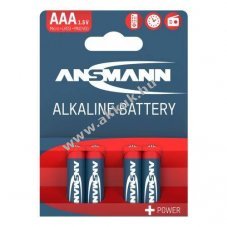 Ansmann alk�li elem Micro AAA, 1,5 V, 4 db-os pap�rbliszter